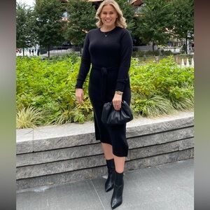 TopShop black sweater midi dress size US10